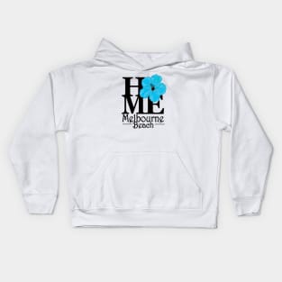 HOME Melbourne Beach Blue Hibiscus Kids Hoodie